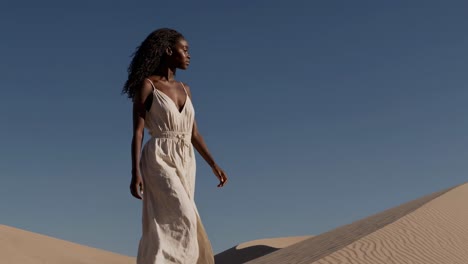 woman in desert dress