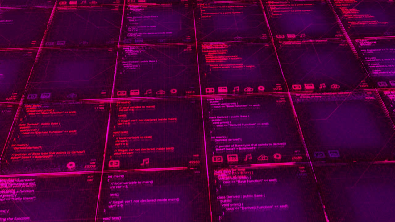 visualización de código de computadora abstracto