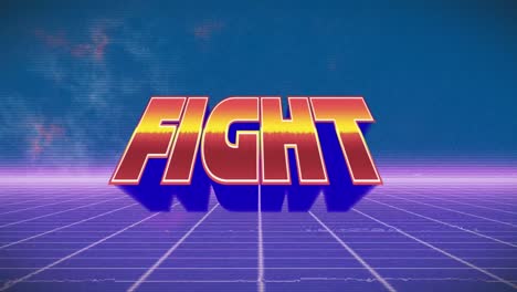 Animation-of-fight-in-blue-and-violet-space-with-lines