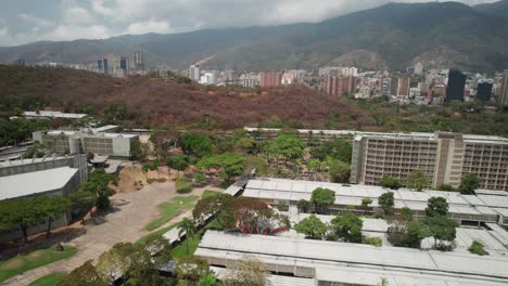 panoramic aerial view of universidad central de venezuela campus in caracas