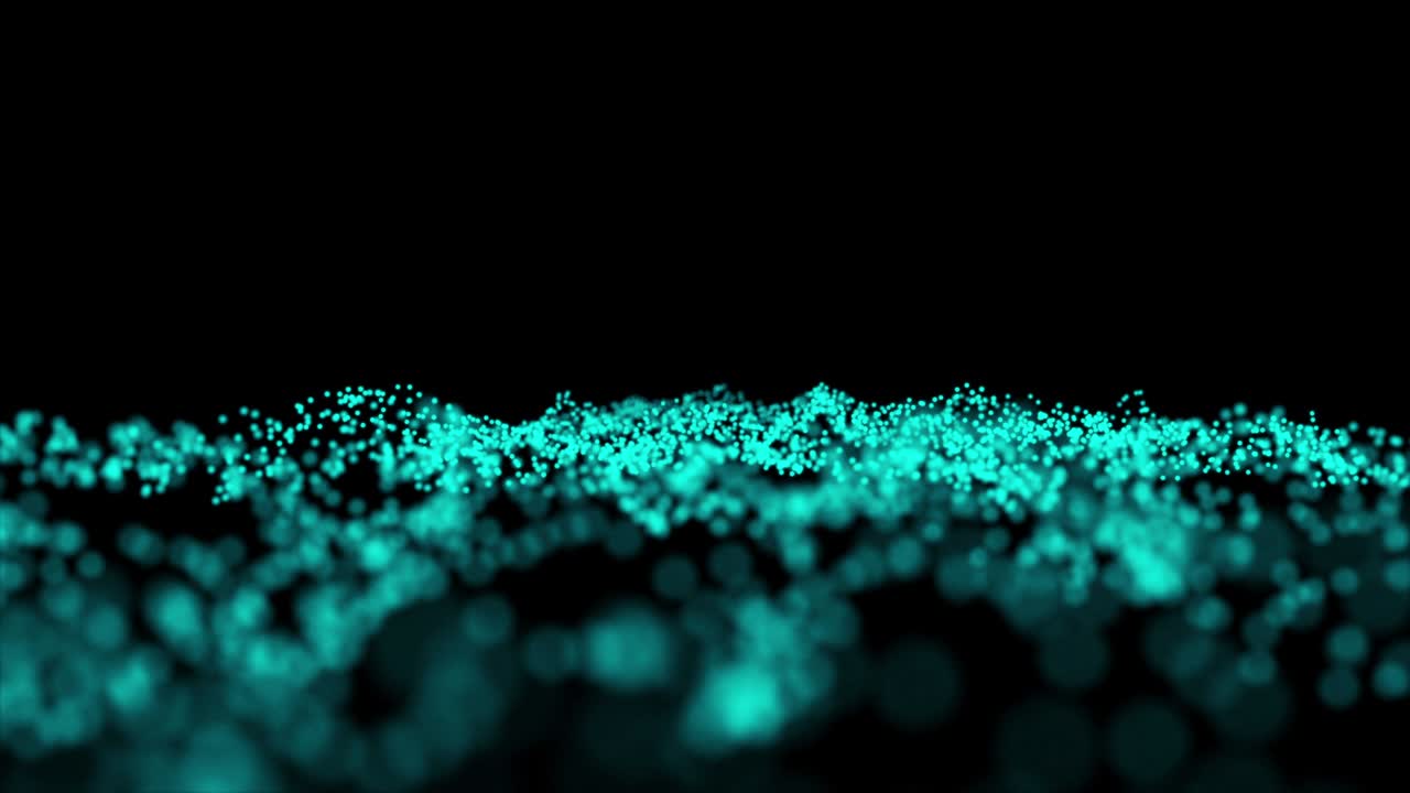 Wave white background. Abstract white futuristic background. Wave with connecting dots and lines on dark background. Wave of particles.