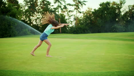 girl enjoying outdoor activity in the park