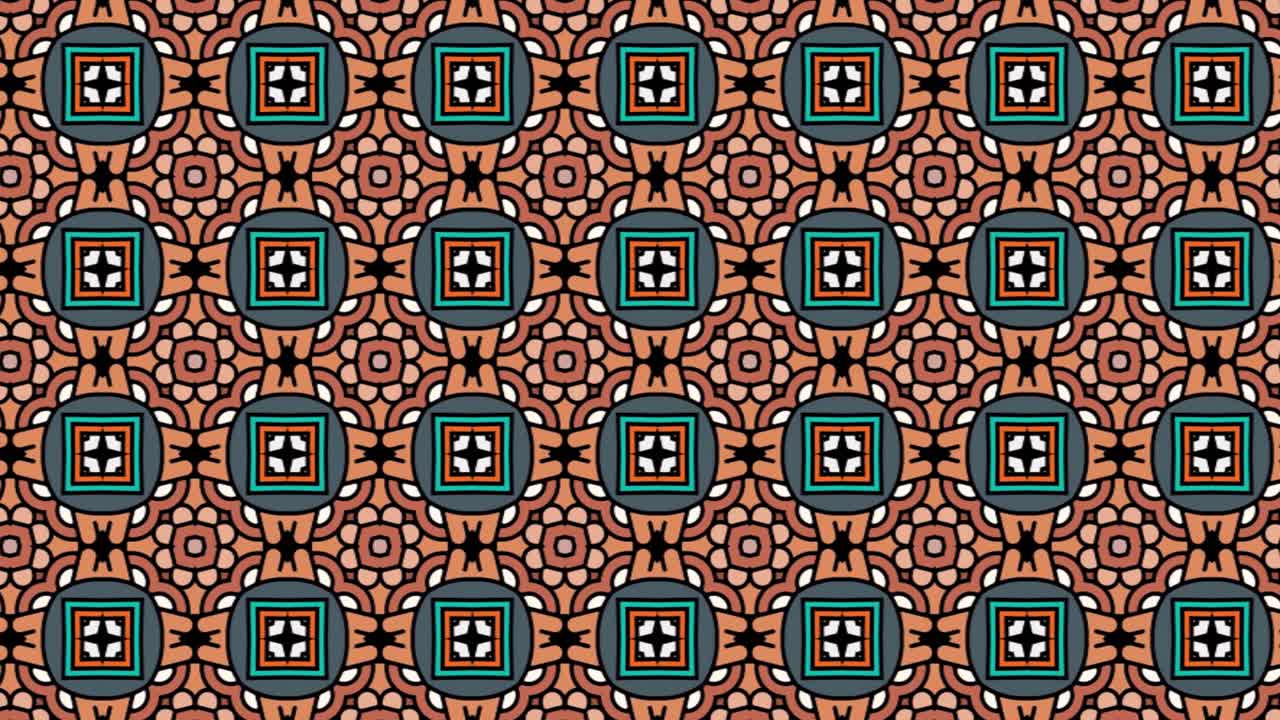 Abstract, background animation, scrolling right, brown, green, and orange