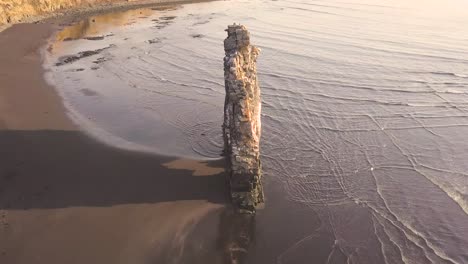 drone shots of hvitserkur rock in iceland