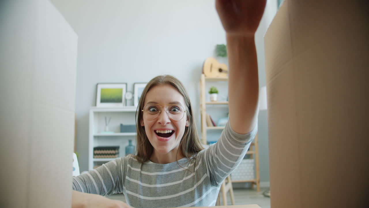 Happy Woman Excited About Moving