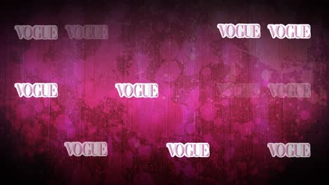animación del texto de la moda repetido en fondo rosa