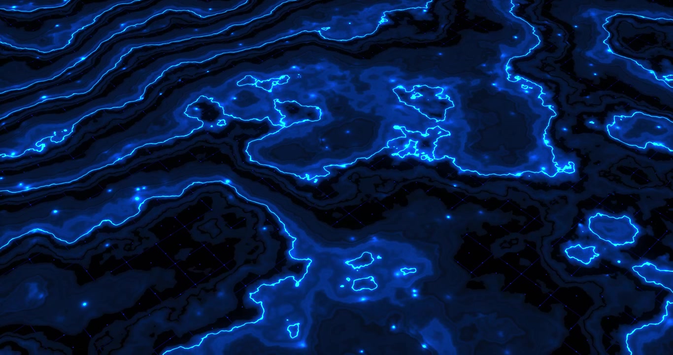 Blue Glowing Abstract Topographic Map Grid Pattern Background