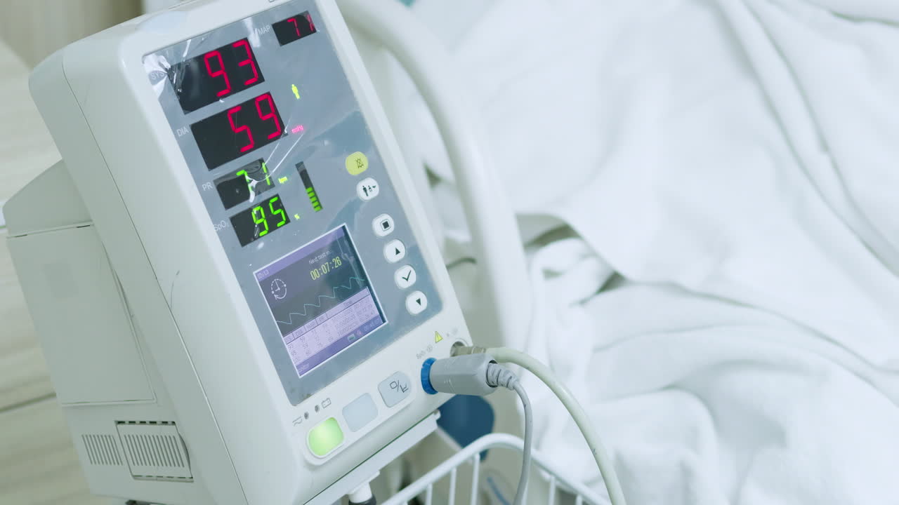 A detailed close-up view of patient monitoring equipment showcasing its crucial role in healthcare