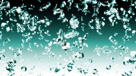 volando muchos diamantes de joyería en fondo verde esmeralda. brillar transparente, joya preciosa. animación 3d de diamante brillante girando. animación de bucle.