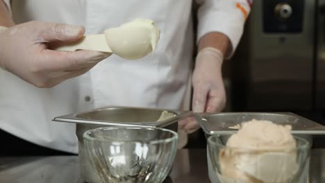 chef scooping ice cream