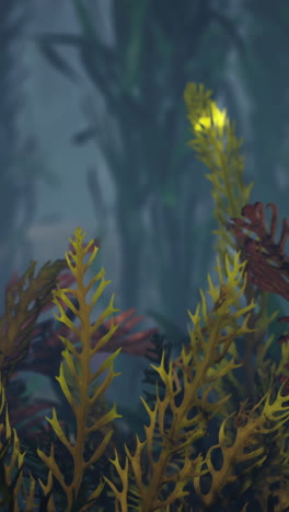 glowing underwater plants