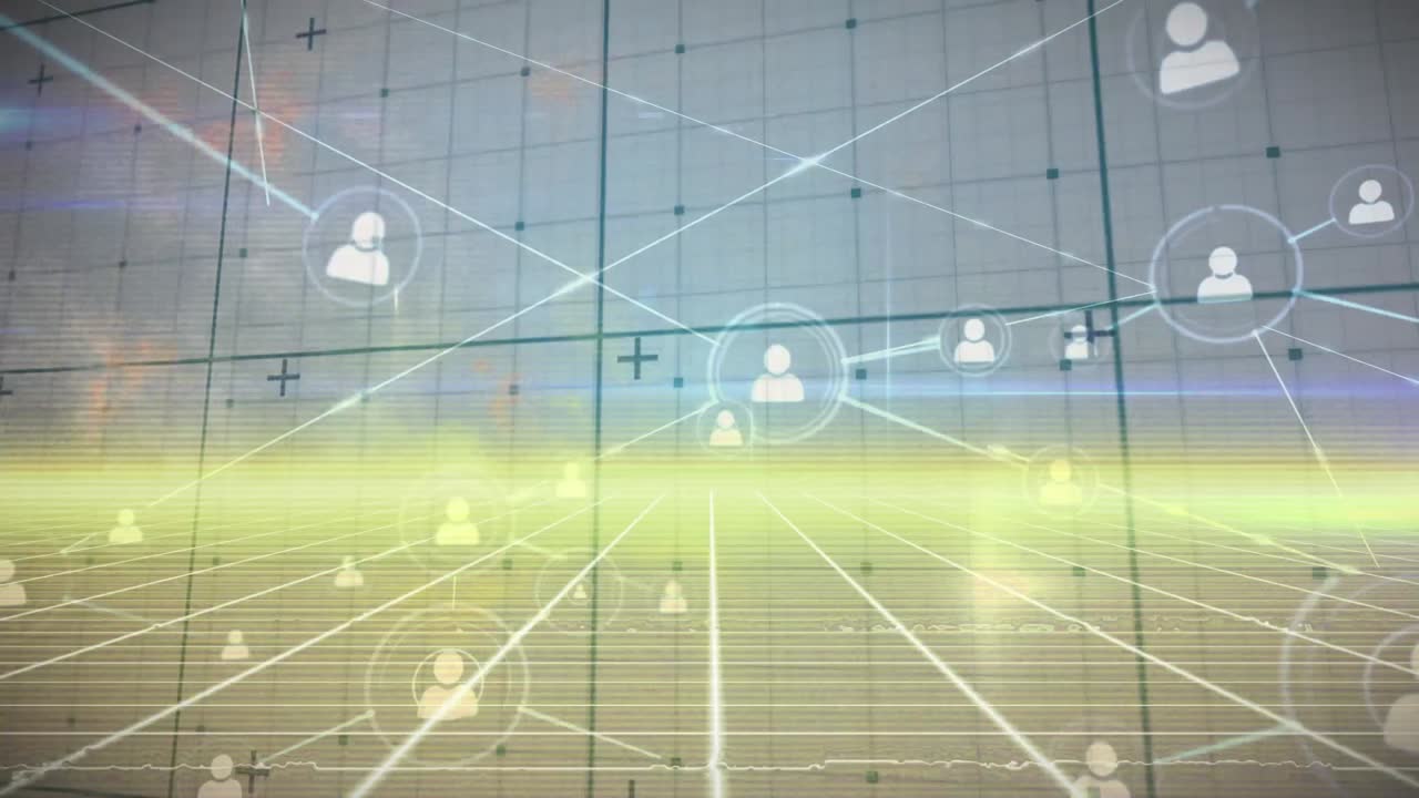 연결 네트워크로 데이터 처리의 애니메이션