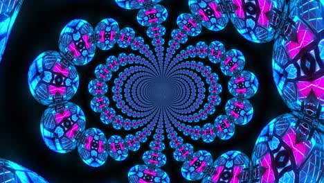 abstracto túnel caleidoscópico hecho de esferas
