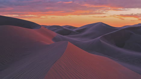sunset over the sand dunes