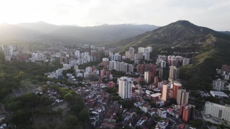 cinematic shot of cali cityscape, colombia, south america