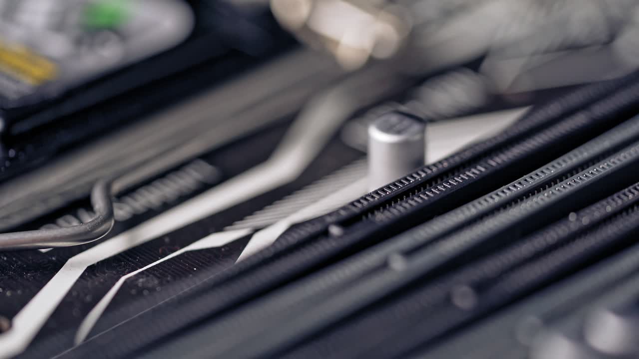 elements of the motherboard, closeup