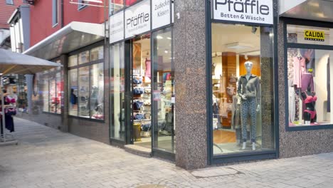 clothing store in a european city