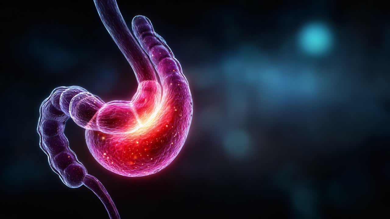 A Detailed Visualization of the Human Stomach: Exploring Its Structure and Function in the Digestive System for Educational Purposes