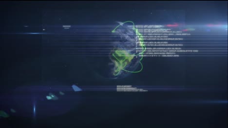Animation of data processing over globe