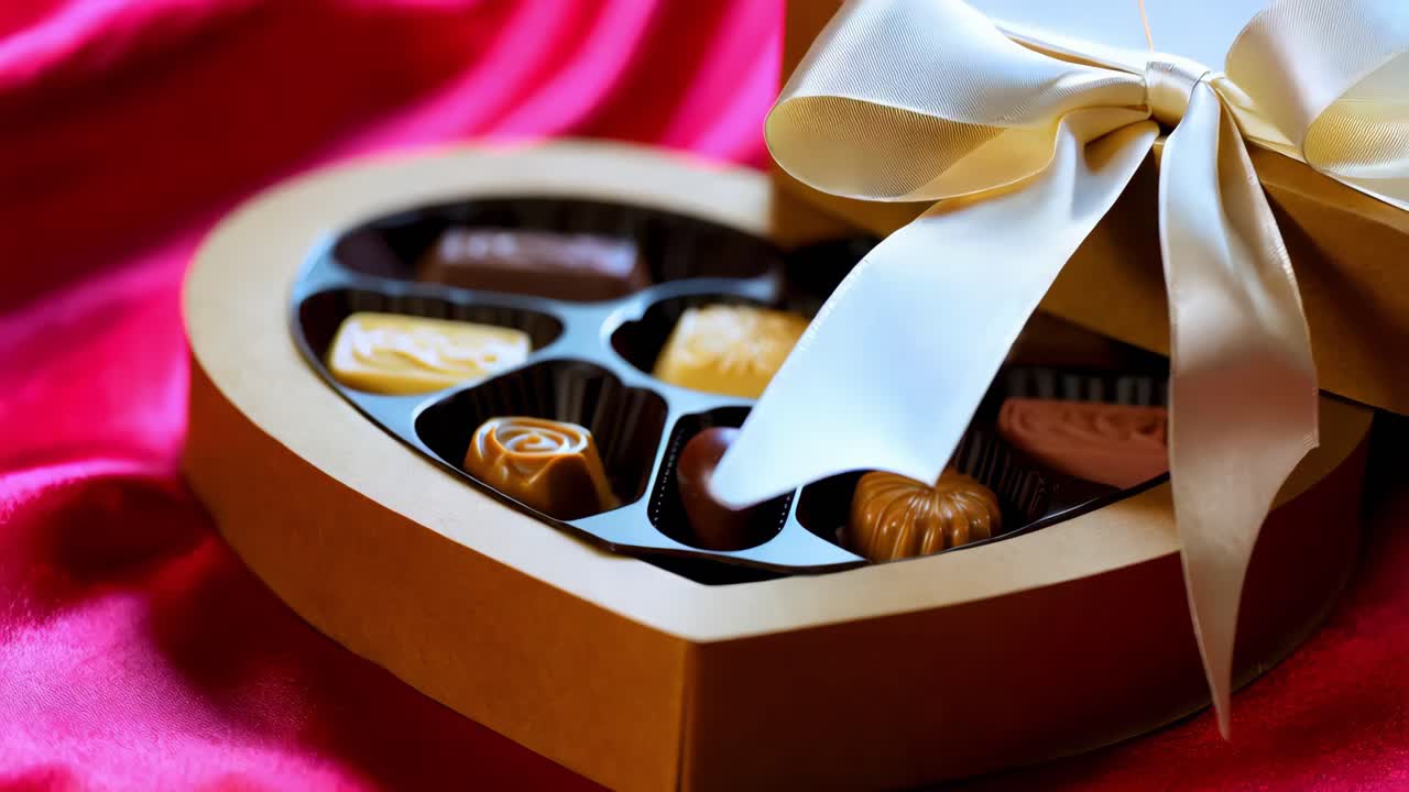 caja de chocolate en forma de corazón