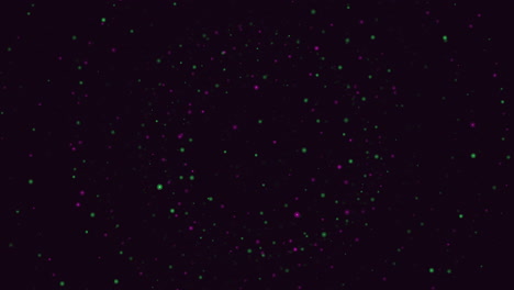A simplistic design featuring a cluster of yellow dots on a black backdrop. The dots are irregularly scattered, forming circular patterns, evoking a minimalist aesthetic with a touch of randomness