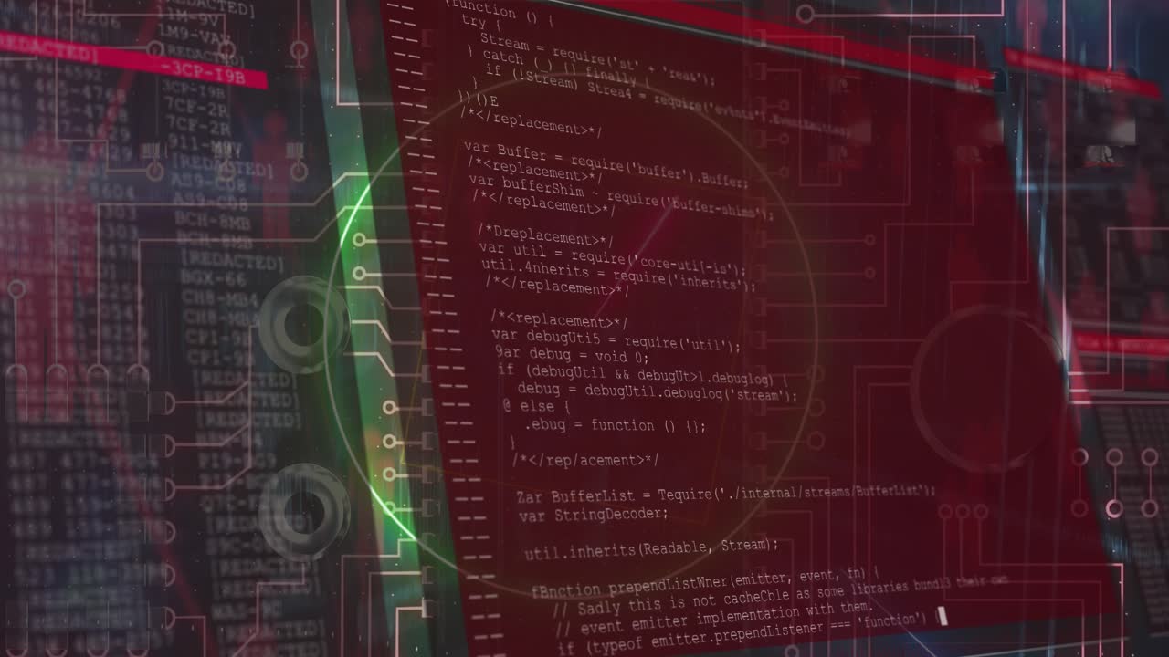Animation of scope scanning and data processing over screens