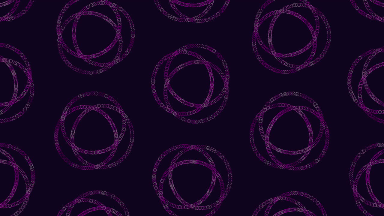 In the image, a blue interconnected circle and line pattern stands out against a black backdrop, creating a visually striking and intricate design