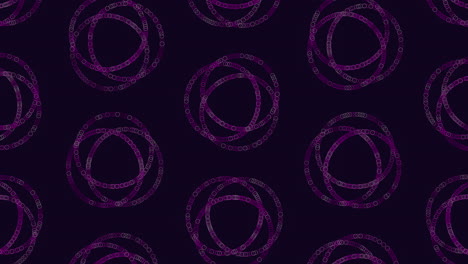 in the image, a blue interconnected circle and line pattern stands out against a black backdrop, creating a visually striking and intricate design