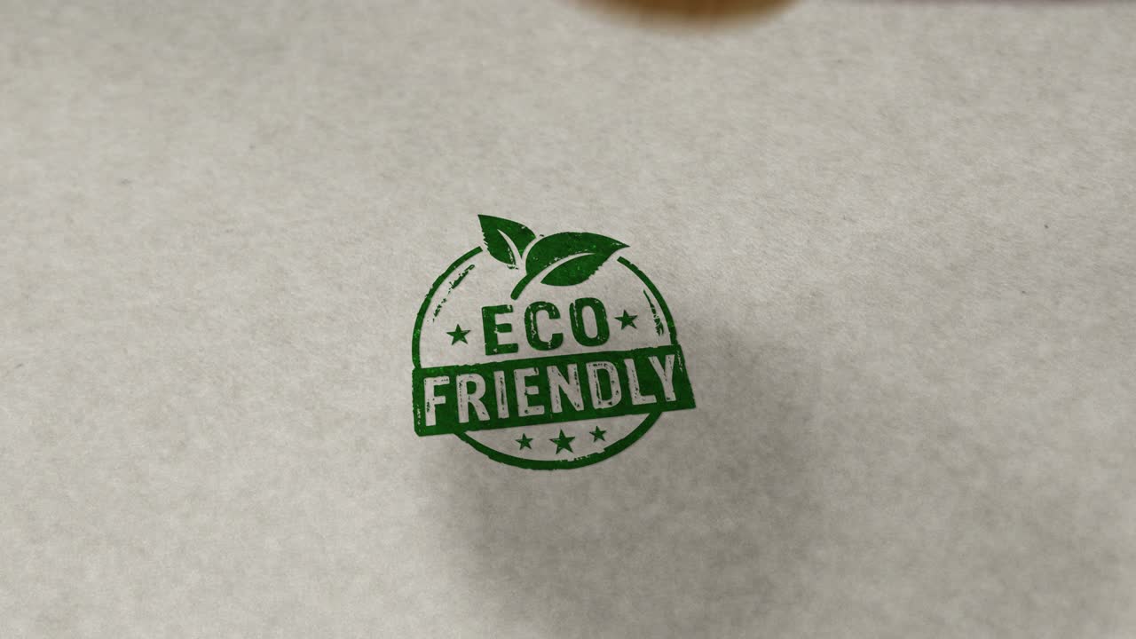 animación de sellos y bucles de estampado ecológicos