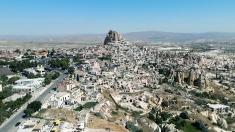 Drone-footage-shot-in-Cappadocia,-Nevşehir-province,-Turkey