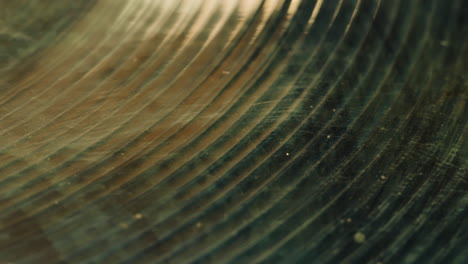 close-up of a cymbal's surface