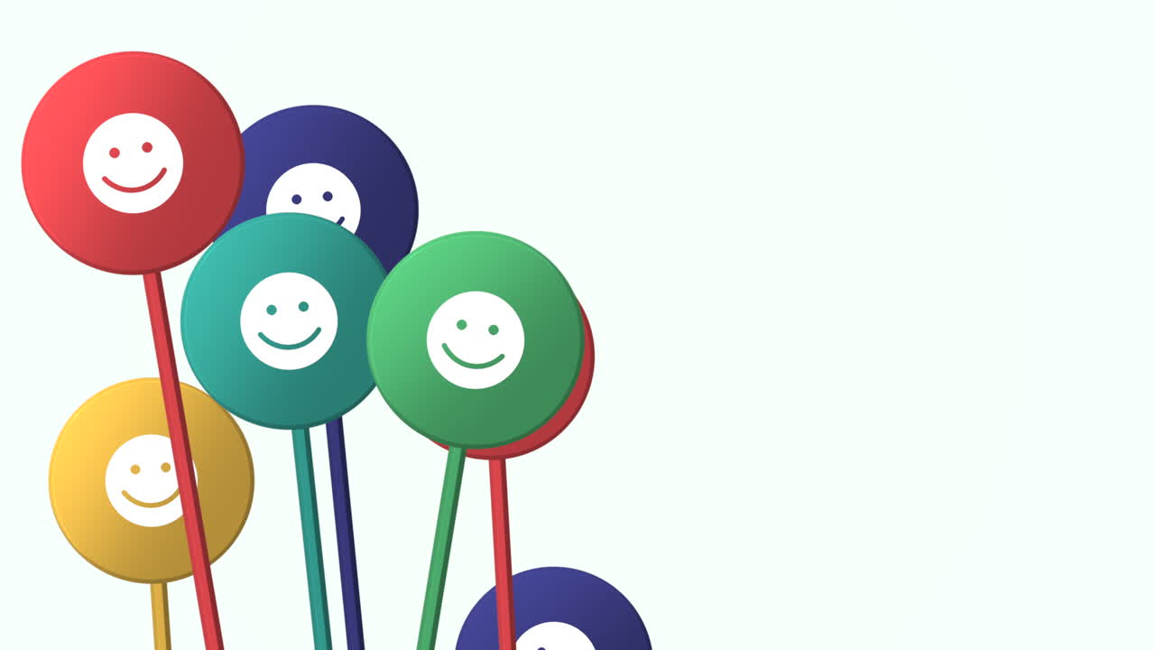 간단한 네트워크 배경에 모션 미소 아이콘