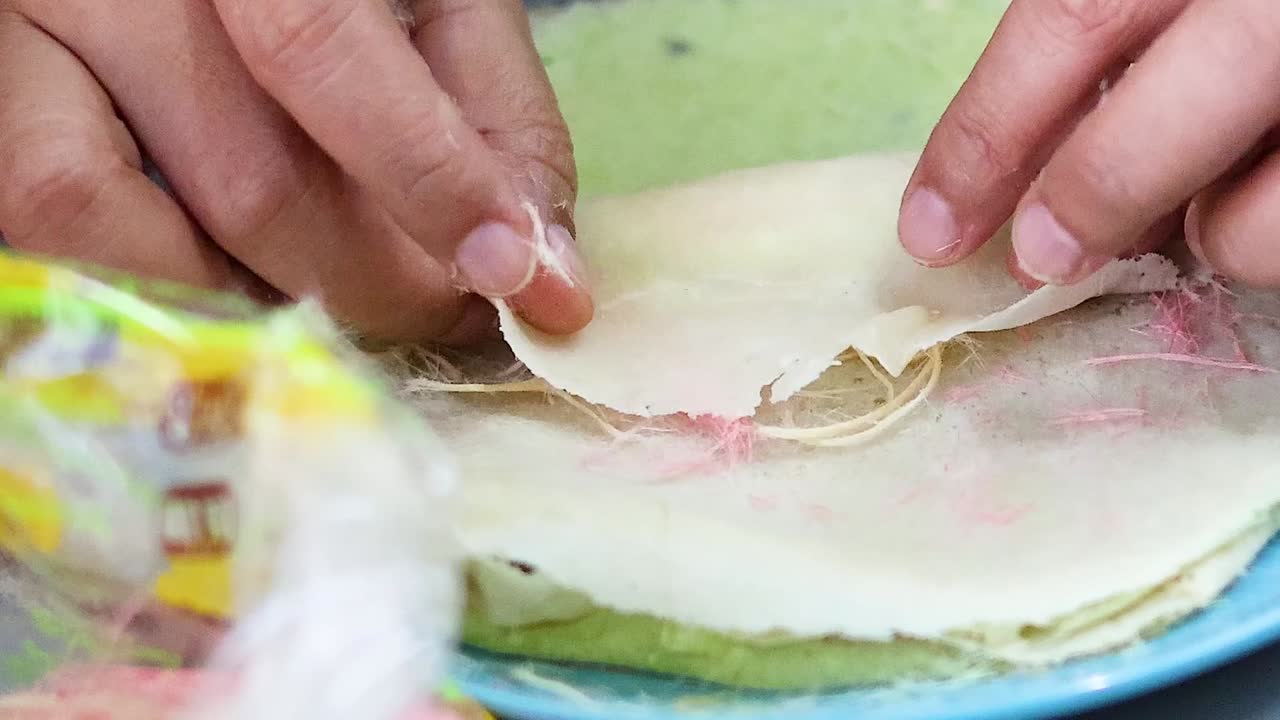 Making Colorful Cotton Candy Dessert