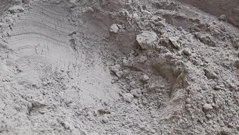 static shot of big heap of dry cement powder at the construction site