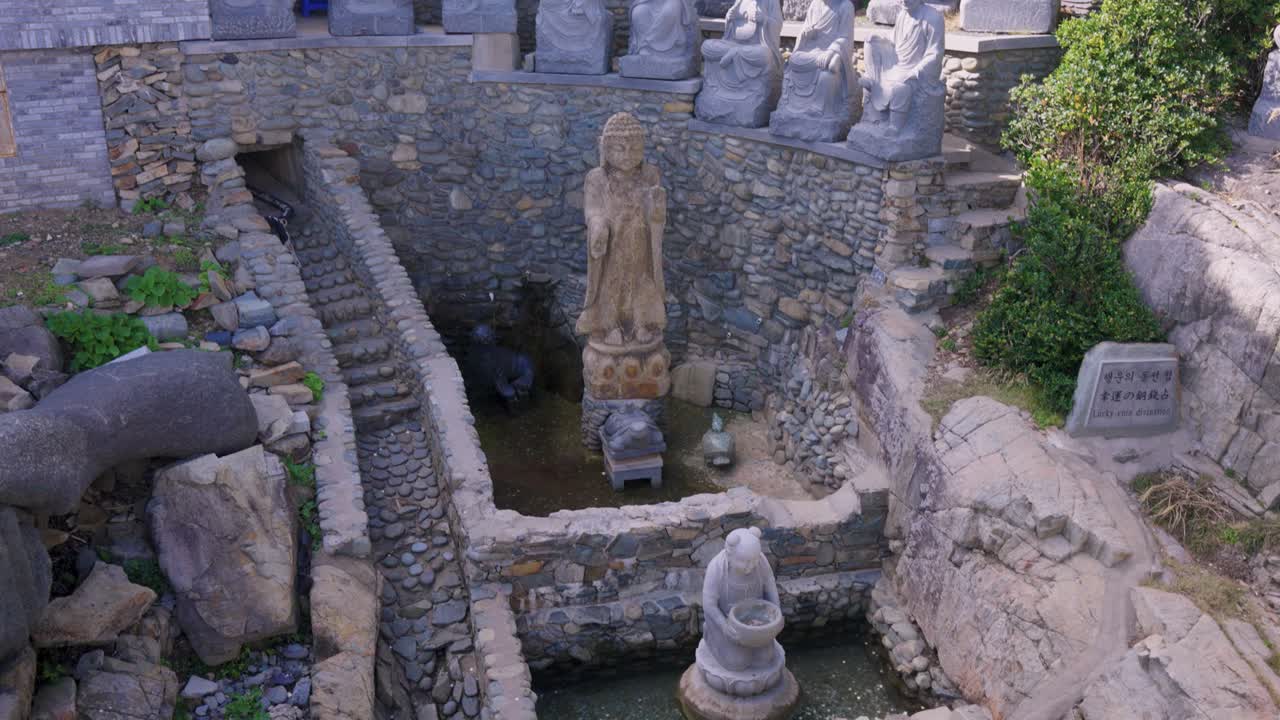 Fountain for Coins and Luck at Temple of Mercy, Haedong Yonggungsa, Busan, Korea