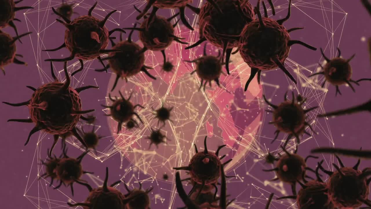 células virales y líneas asimétricas