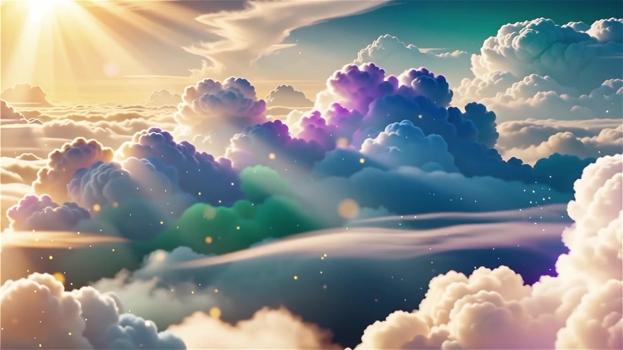 Christian Heavenly Light Worship Background