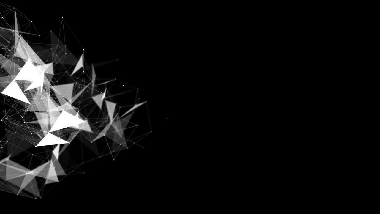 fondo de bucle poligonal abstracto con puntos y líneas de conexión.