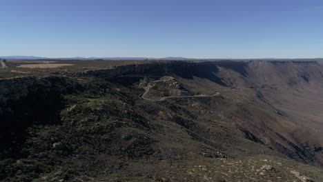 Aerial-views-over-the-town-of-Nieuwoudtville-in-the-Northern-Cape-of-South-Africa-with-blossoming-March-flowers-and-the-stunning-landscape-of-the-plato