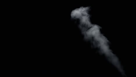 fire smoke from black background