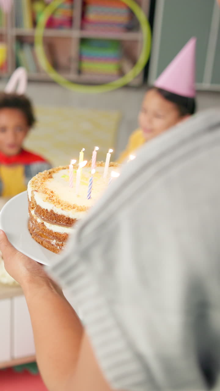 Birthday Cake Celebration with Children