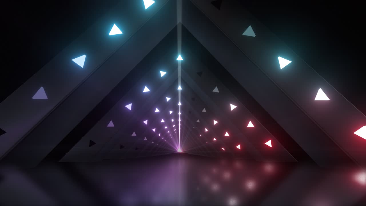 Neon Triangle Tunnel