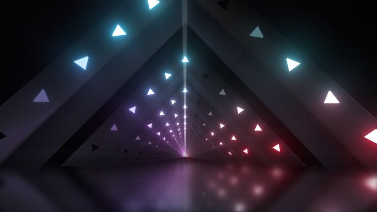 Neon Triangle Tunnel
