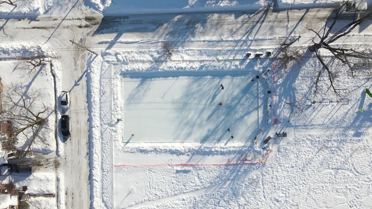 자고 공원 세인트 캐서린 온타리오 공중에서 휴면 아이스 스케이터