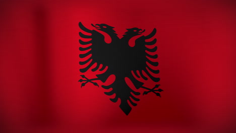 animación de la bandera móvil y flotante de albania