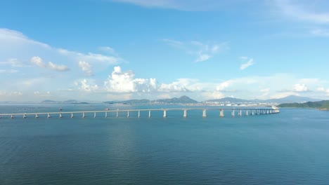 香港 珠海 澳門 大橋 廣角空中景色