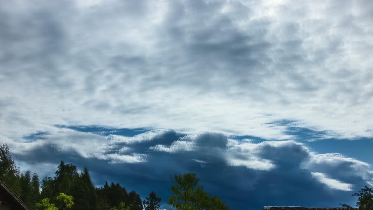 흐린 하늘 시간 경과