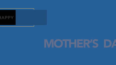 happy mothers day text on fashion blue gradient