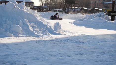 winter snow karting fun