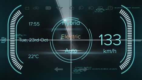 Animación-Del-Procesamiento-De-Datos-De-Coches-Eléctricos-Sobre-Fondo-Oscuro.